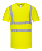 Футболка с сетчатыми вставками с V-образным вырезом